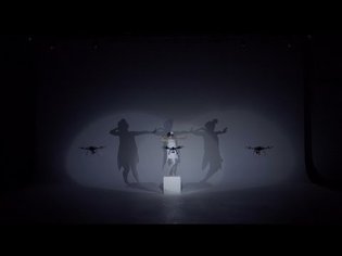ELEVENPLAY x Rhizomatiks "shadow" (2015) drone with a spot light