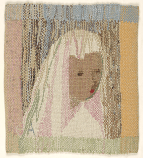 eva antilla, white veil, 1950, tapestry hanging (woven)
