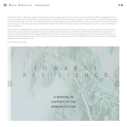 Towards Resilience: A Manual in Support of the Immune System — Dana Olărescu