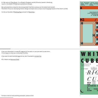 Timo Durst - Graphic Designer