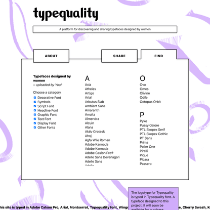 Typequality.com - Contribute to a more equal typographical room.
