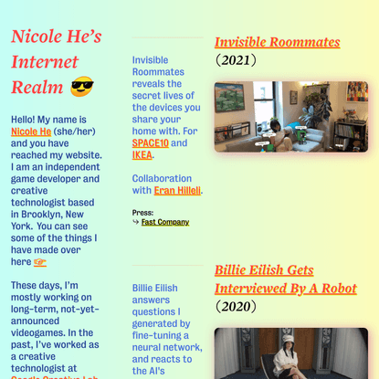 NICOLE HE’S INTERNET REALM
