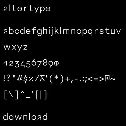 Altertype (new alphabet by h5)