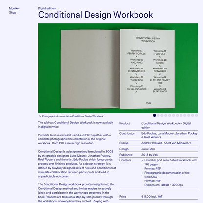 Conditional Design Workbook