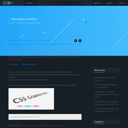CSS Gradient Text Effect - Web Designer Wall