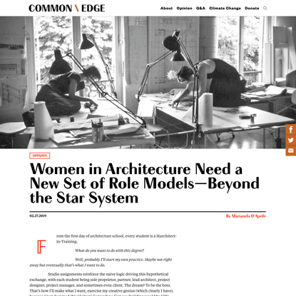 Women in Architecture Need a New Set of Role Models—Beyond the Star System