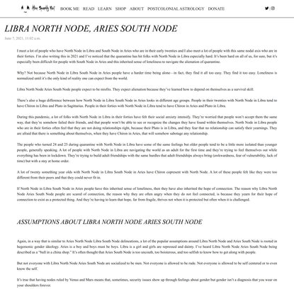 Libra North Node, Aries South Node
