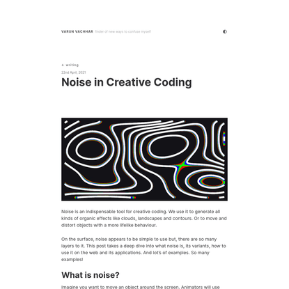Noise in Creative Coding