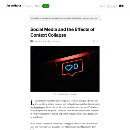 Social Media and the Effects of Context Collapse