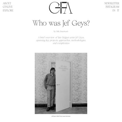 Who was Jef Geys? | Conceptual Fine Arts