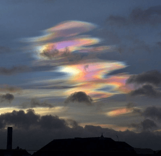 Polar stratospheric clouds also referred to as Nacreous Clouds