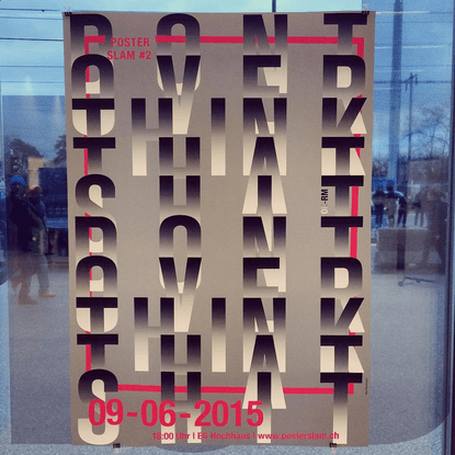 Max Frischknecht on Instagram: “#poster for #posterslam #exibition #dontoverthinkthatshit #okrm #hgkbasel #visualcommunicati...