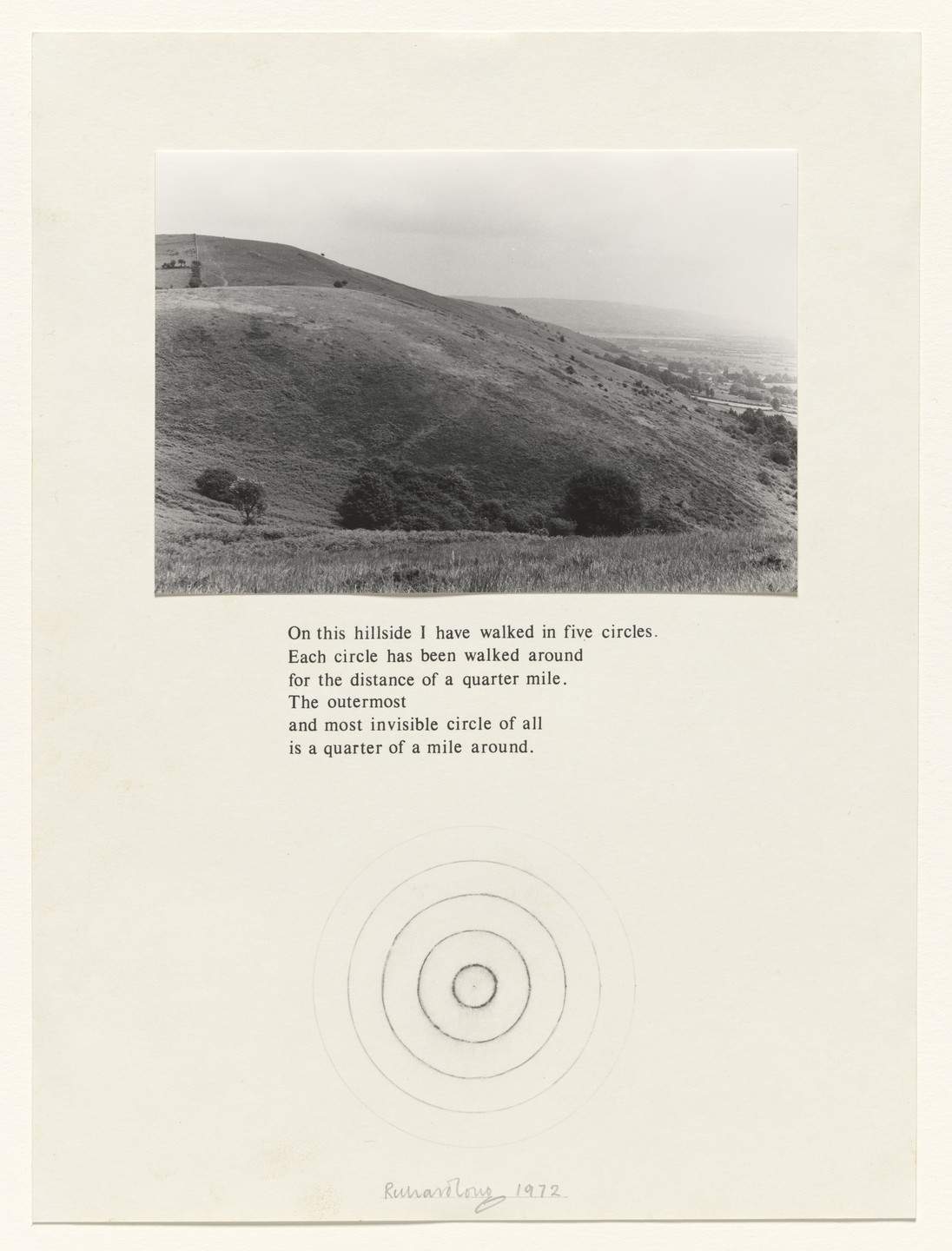 On this Hillside…, Richard Long, 1972, MoMA: Drawings and Prints