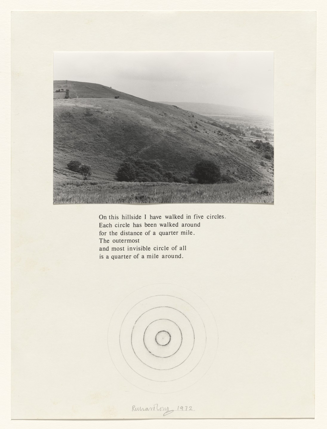 On this Hillside…, Richard Long, 1972, MoMA: Drawings and Prints