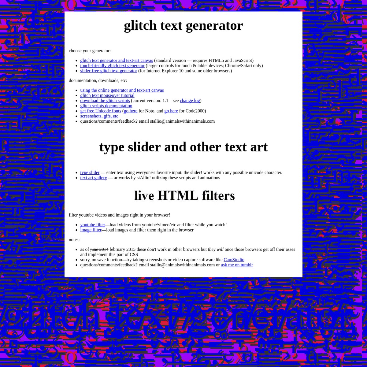 glitch text on Tumblr