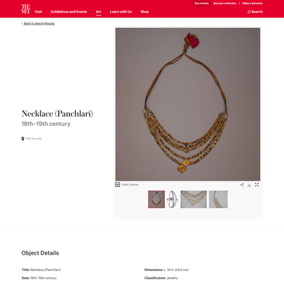 Necklace (Panchlari) | The Metropolitan Museum of Art