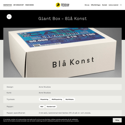 Giant Box – Blå Konst – Göteborgstryckeriet