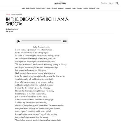 “In the Dream in Which I Am a Widow”