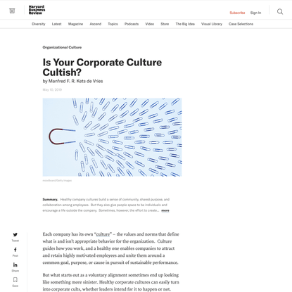 Is Your Corporate Culture Cultish?