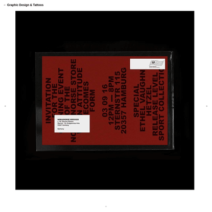 Graphic Design &amp; Tattoos - noblenorse: Invitation for NobleNorse Store.