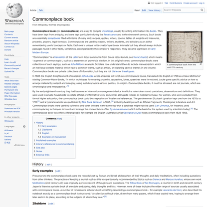 Commonplace book - Wikipedia
