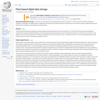 Plant-based digital data storage - Wikipedia