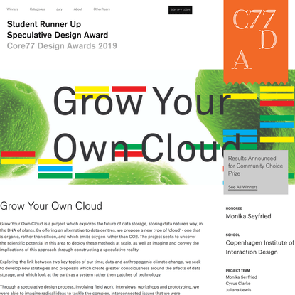 Grow Your Own Cloud - by Monika Seyfried / Core77 Design Awards