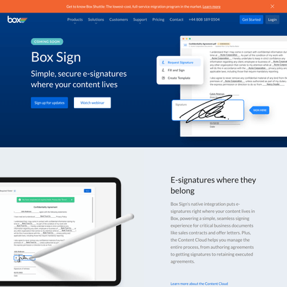 Electronic Signature — Secure Document Signing | Box Sign