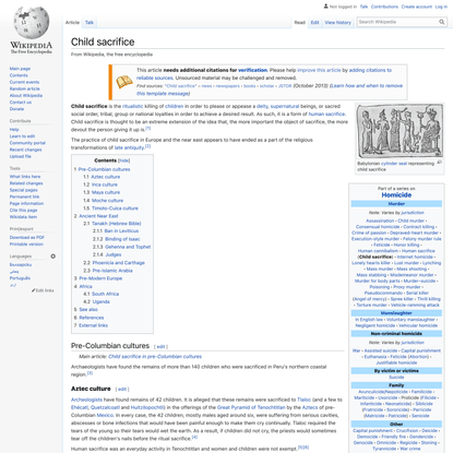 Child sacrifice - Wikipedia