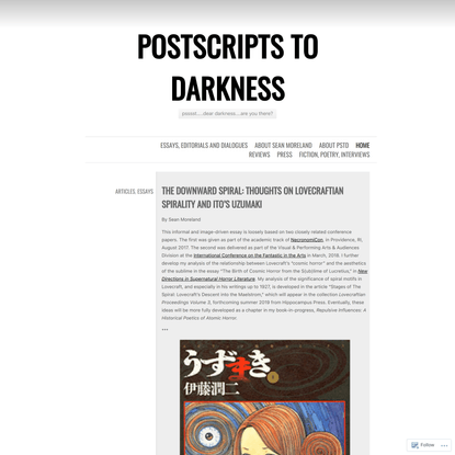 Postscripts to Darkness