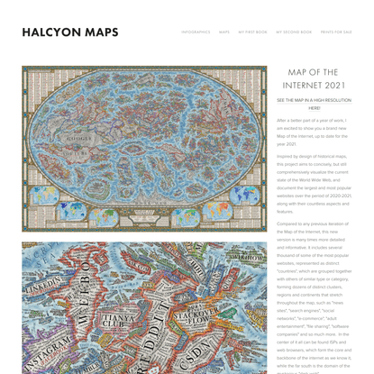 Map of the Internet — Halcyon Maps