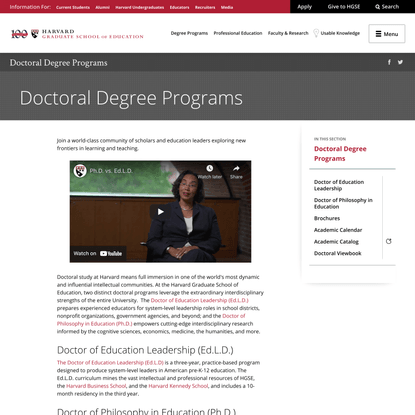 Doctoral Degree Programs