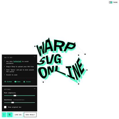 Warp SVG online