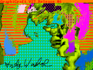 Andy Warhol, digital self portrait. 