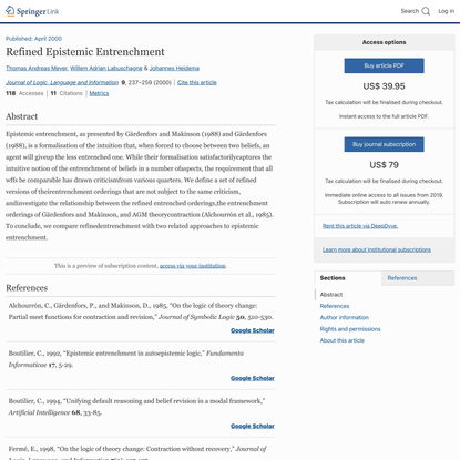 Refined Epistemic Entrenchment
