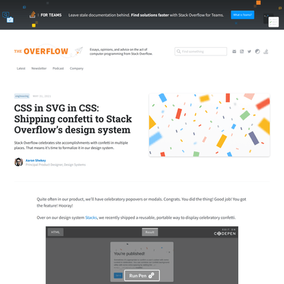 CSS in SVG in CSS: Shipping confetti to Stack Overflow’s design system - Stack Overflow Blog