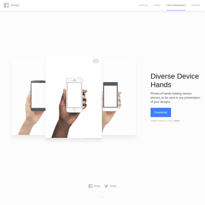 Facebook Design - Diverse Device Hands