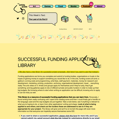 The White Pube | Funding Library
