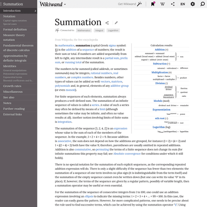 Summation | Wikiwand
