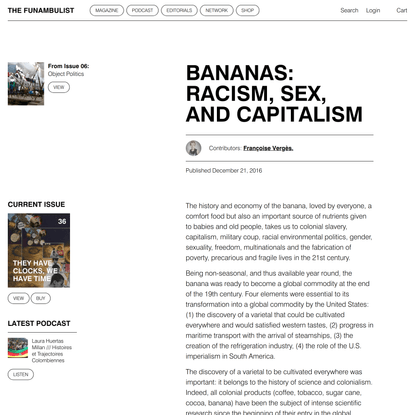 Bananas: Racism, Sex, and Capitalism