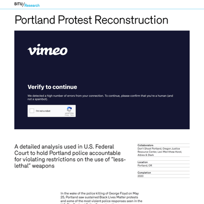 SITU – Portland Protest Reconstruction