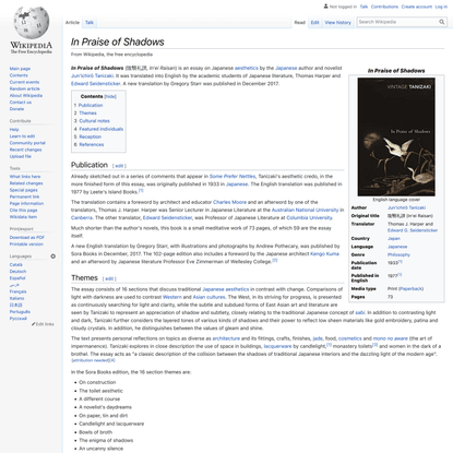 In Praise of Shadows - Wikipedia