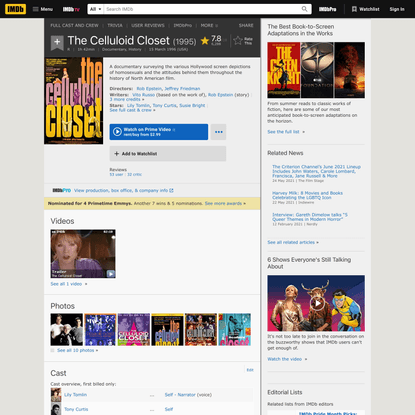 The Celluloid Closet (1995) - IMDb
