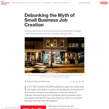Debunking the Myth of Small Business Job Creation