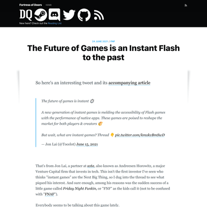 The Future of Games is an Instant Flash to the past