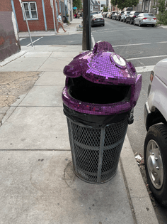 Bust Down Garbage Can in Philly 