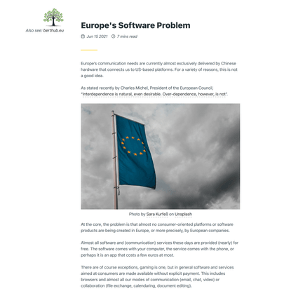 Europe’s Software Problem - Bert Hubert’s writings