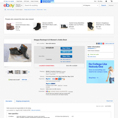 Dieppa Restrepo 6.5 Women's Ankle Boot | eBay
