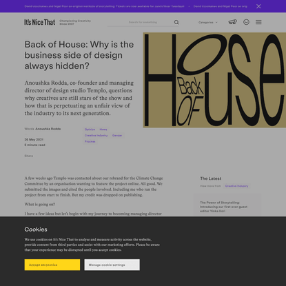 Back of House: Why is the business side of design always hidden?