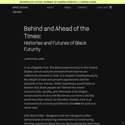 BD2 General — BIPOC Design History